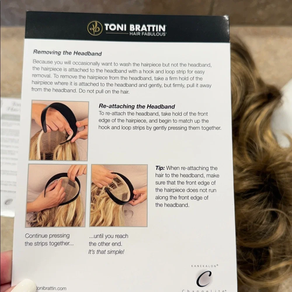 NWOT The Headband Fall Wavy By Toni Brattin Hair Piece - Picture 8 of 8
